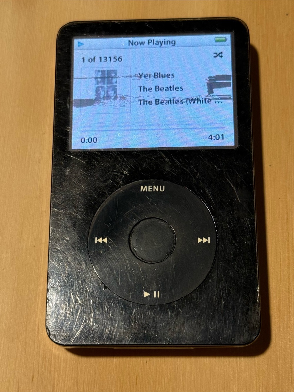 iPod Model:A1136 5TH GEN 60GB Blk Tested Good Bat 8-9hr w/13156-Songs/Charg Read